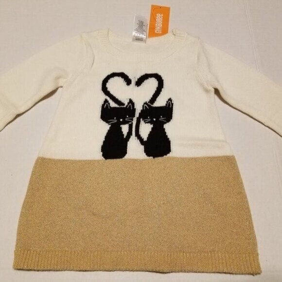 Gymboree City Kitty Sweater Dress 18-24 NEW - Picture 2 of 8